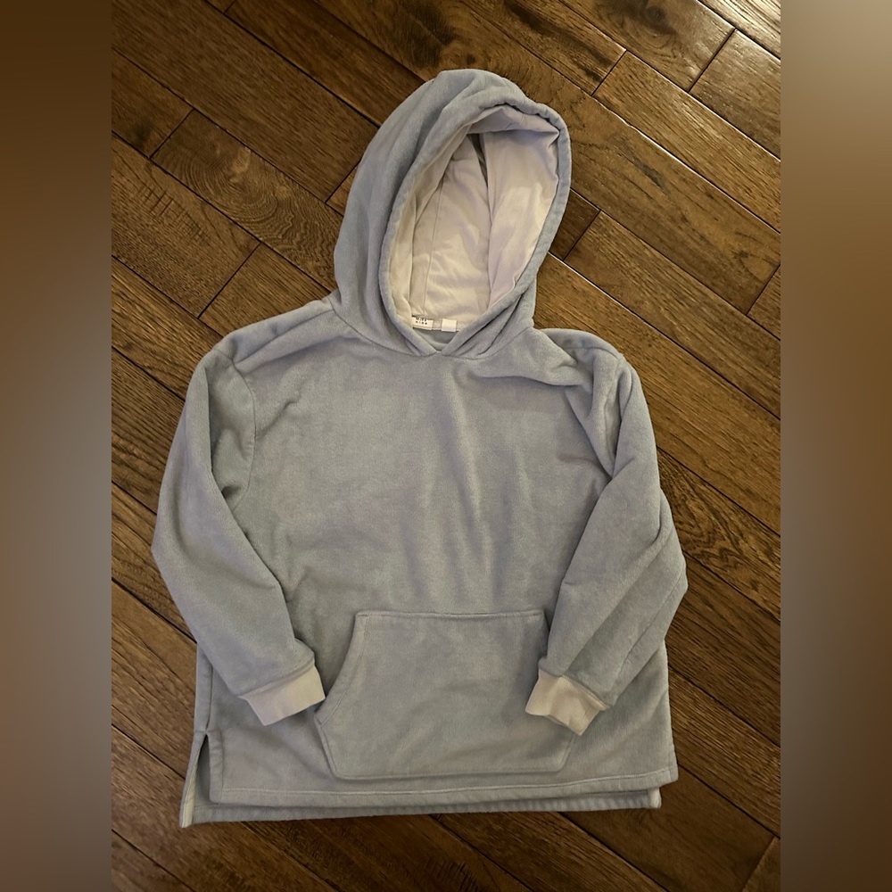 Gap Kids Girls Fleece Hoodie, Light Blue, Size M